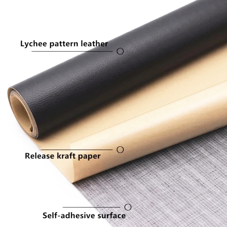 30 x 137cm Self Adhesive Leather for Sofa Repair Patch Car Seat PVC Leather Sticker(White) - Image 2