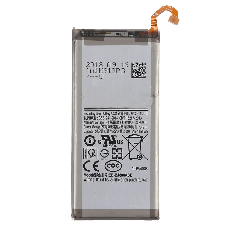 3000mAh Rechargeable Li-ion Battery EB-BJ800ABE for Galaxy J8 (2018) - Image 2