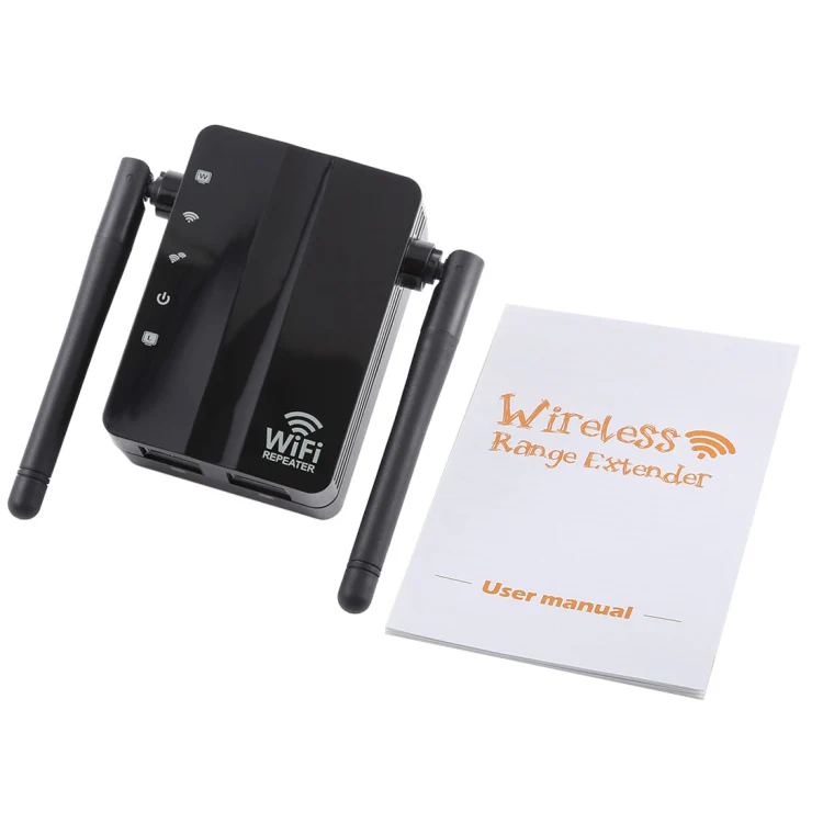 300Mbps Wireless-N Range Extender WiFi Repeater Signal Booster Network Router with 2 External Antenna, EU Plug(Black) - Image 5