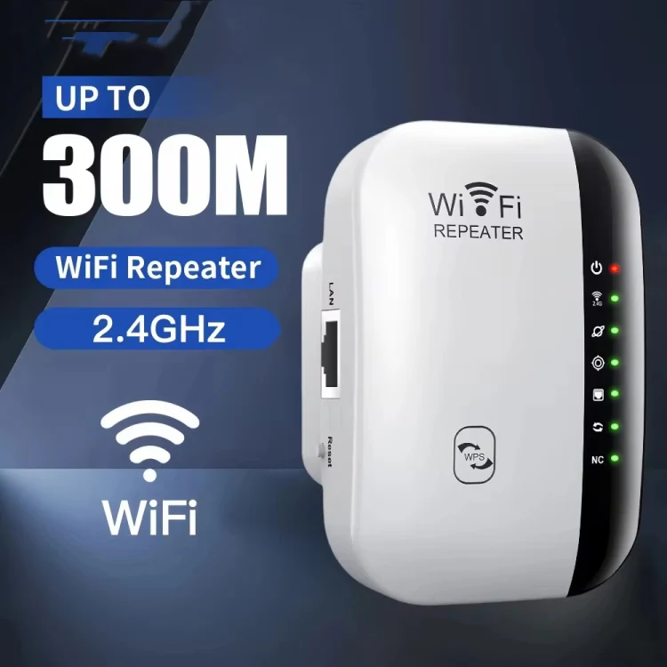 300Mbps Wireless WIFI Repeater 2.4G Route Signal Amplifier 7 Lights Version, Spec: UK Plug - Image 2