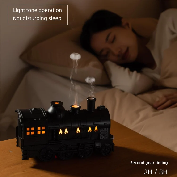 300ml Small Train Essential Oil Diffuser Humidifier With Remote Control US Plug - Image 6