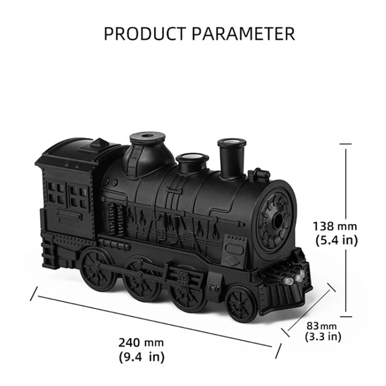 300ml Small Train Essential Oil Diffuser Humidifier With Remote Control US Plug - Image 9