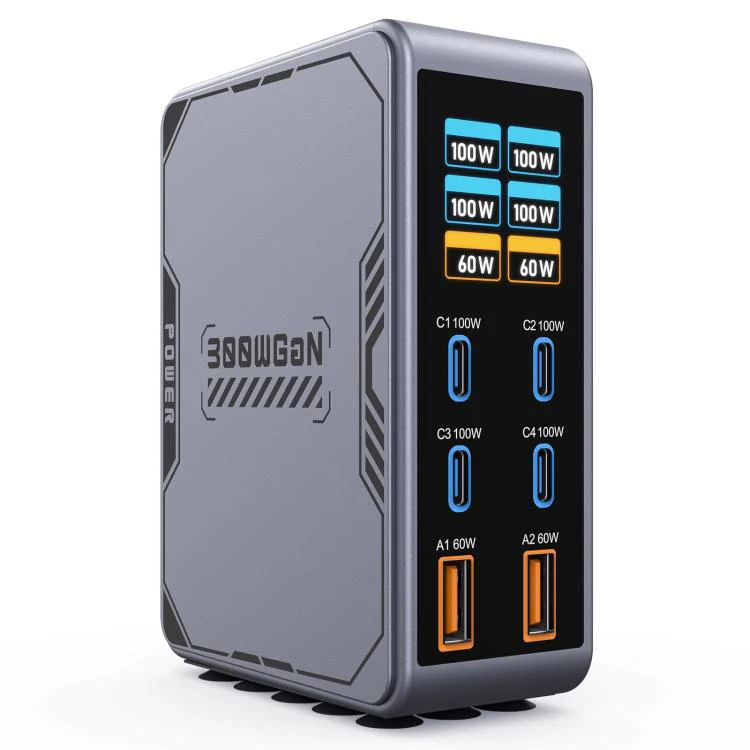 300W GaN Multi Interface Desktop Fast Charger, Plug:EU Plug - Image 2