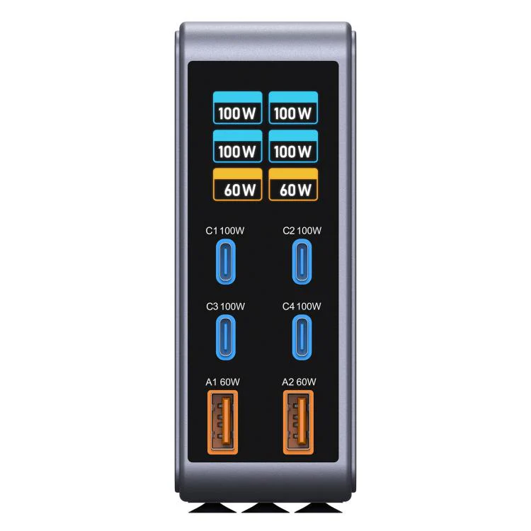 300W GaN Multi Interface Desktop Fast Charger, Plug:EU Plug - Image 3