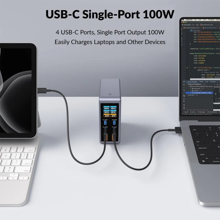 300W GaN Multi Interface Desktop Fast Charger, Plug:UK Plug - Image 6