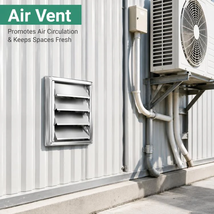 304 Stainless Steel Dryer Air Outlet Cover Outdoor Wall Grille Louver Cover, Size: 6-inch With Insect Netting - Image 5
