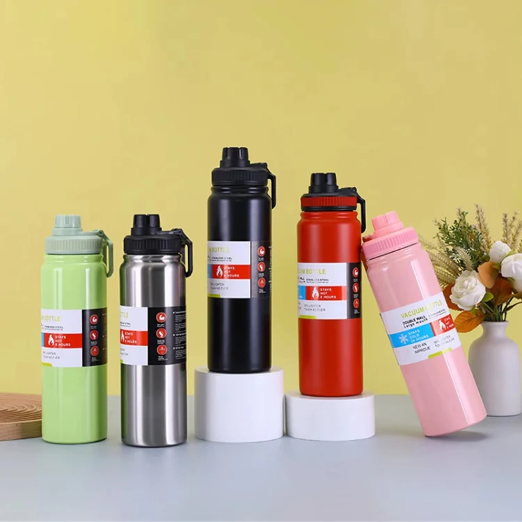 304 Stainless Steel Insulated Water Cup Handheld Large Capacity Outdoor Sports Kettle Vacuum Water Bottle, Capacity: 1000ml(Silver) - Image 8