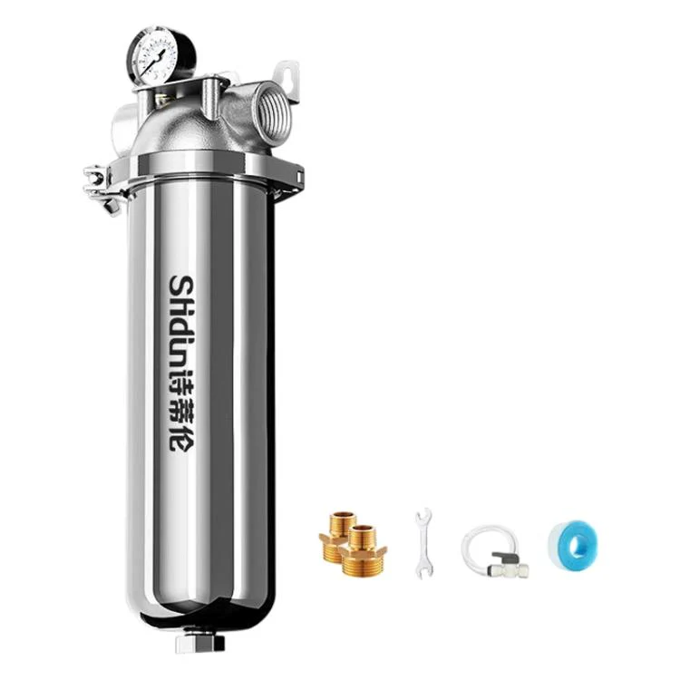 304 Stainless Steel Whole House Pre-Filter Water Purifier, Style:25-ton Clamp with 1 inch