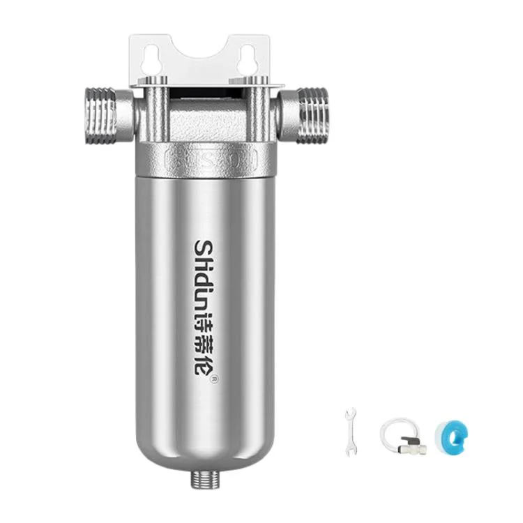 304 Stainless Steel Whole House Pre-Filter Water Purifier, Style:4-ton 1 inch Threaded Screw