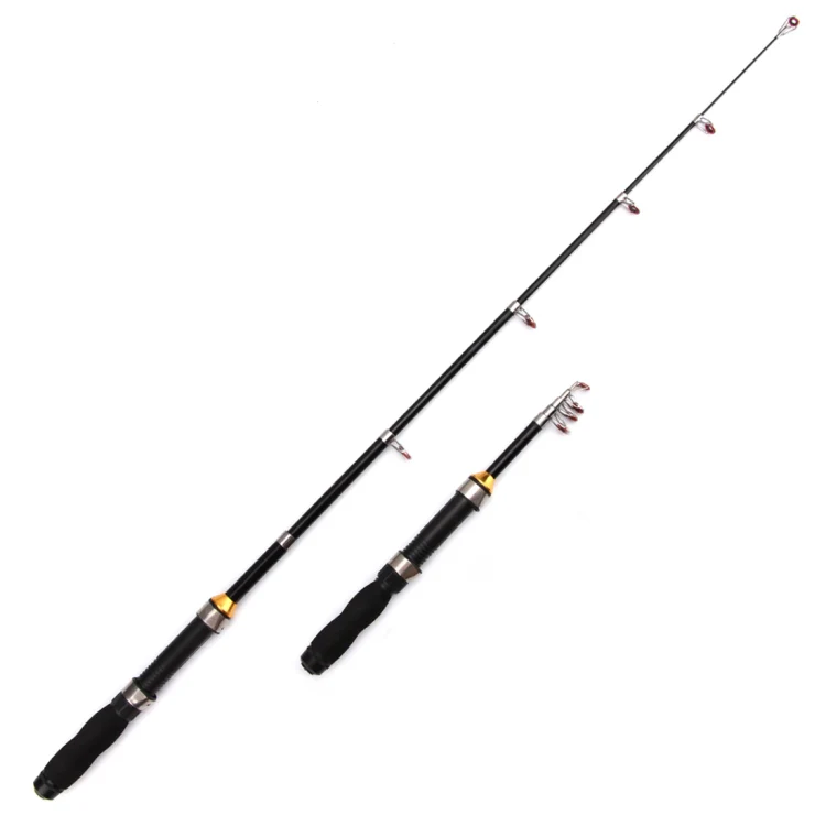 30cm Portable Telescopic Sea Fishing Rod Mini Fishing Pole, Extended Length : 1.0m, Black Tube-type Reel Seat - Image 2