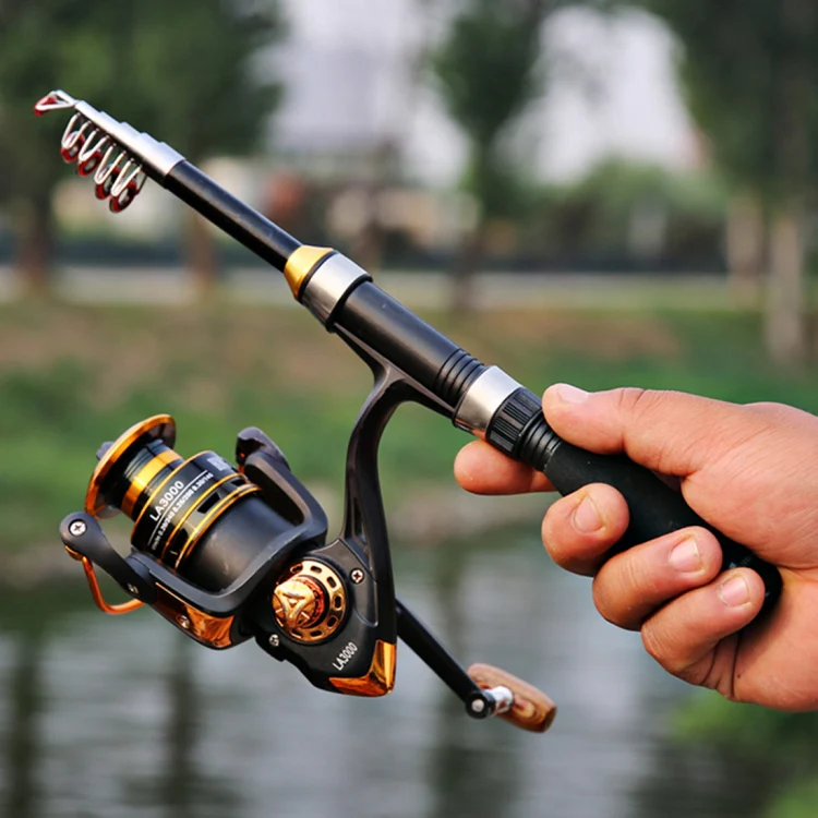 30cm Portable Telescopic Sea Fishing Rod Mini Fishing Pole, Extended Length : 1.0m, Black Tube-type Reel Seat - Image 8