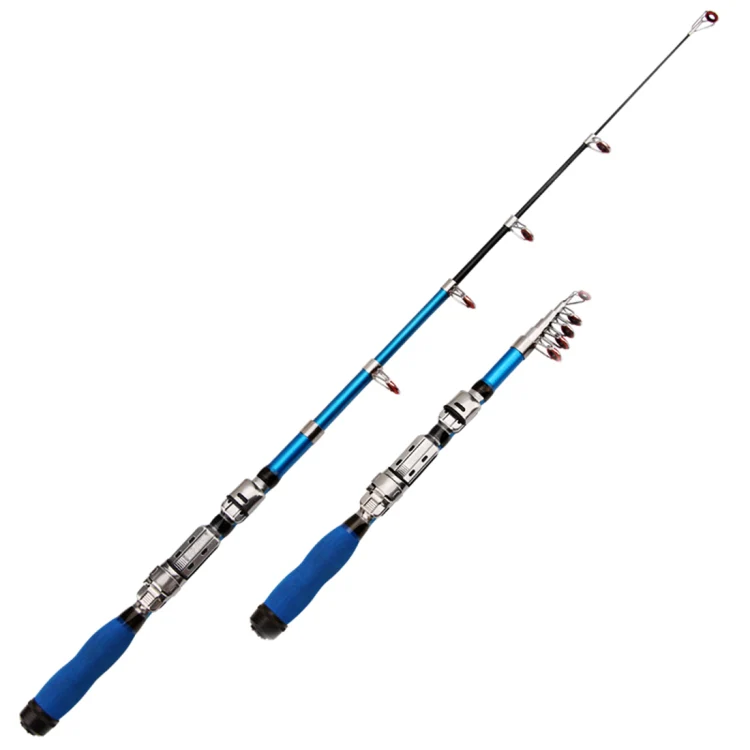 30cm Portable Telescopic Sea Fishing Rod Mini Fishing Pole, Extended Length : 1.0m, Blue Clip Reel Seat - Image 2