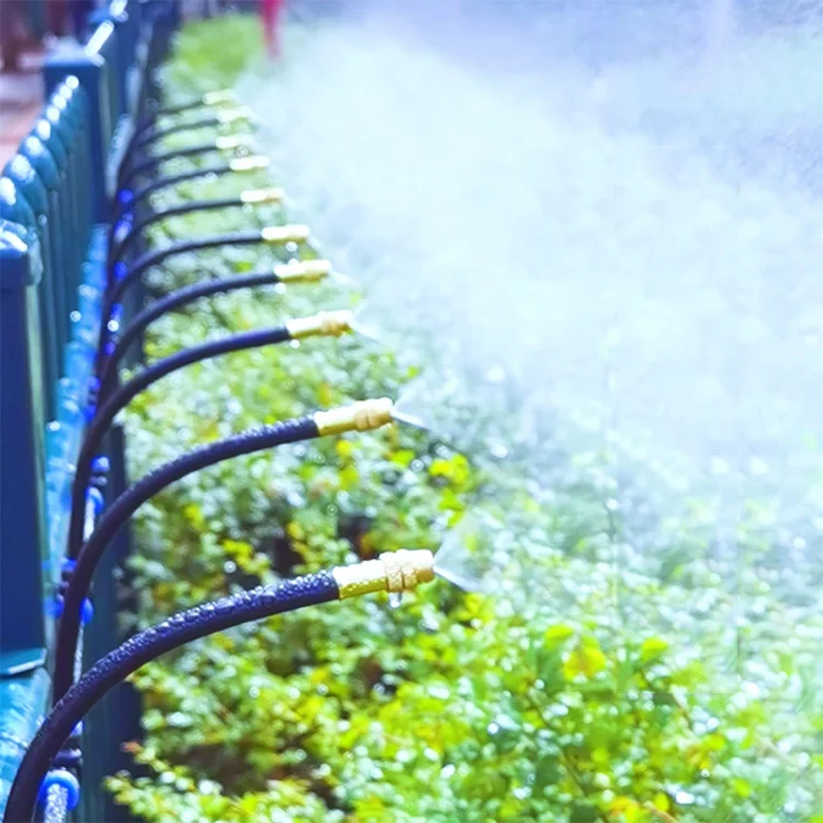30m Kit Brass Misting Nozzles Bend Arbitrarily Atomized Sprayer Garden Irrigation - Image 8