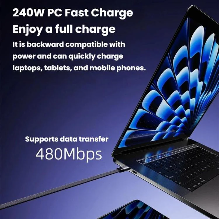 30W Type-C To 8 Pin 1.5m Data Cable With Foldable Stand Fast-Charging Braided Charging Cable - Image 5