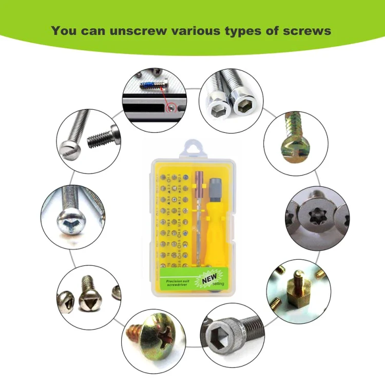 32-in-1 CRV Steel Mobile Phone Disassembly Repair Tool Multi-function Combination Screwdriver Set(Gray Green) - Image 10