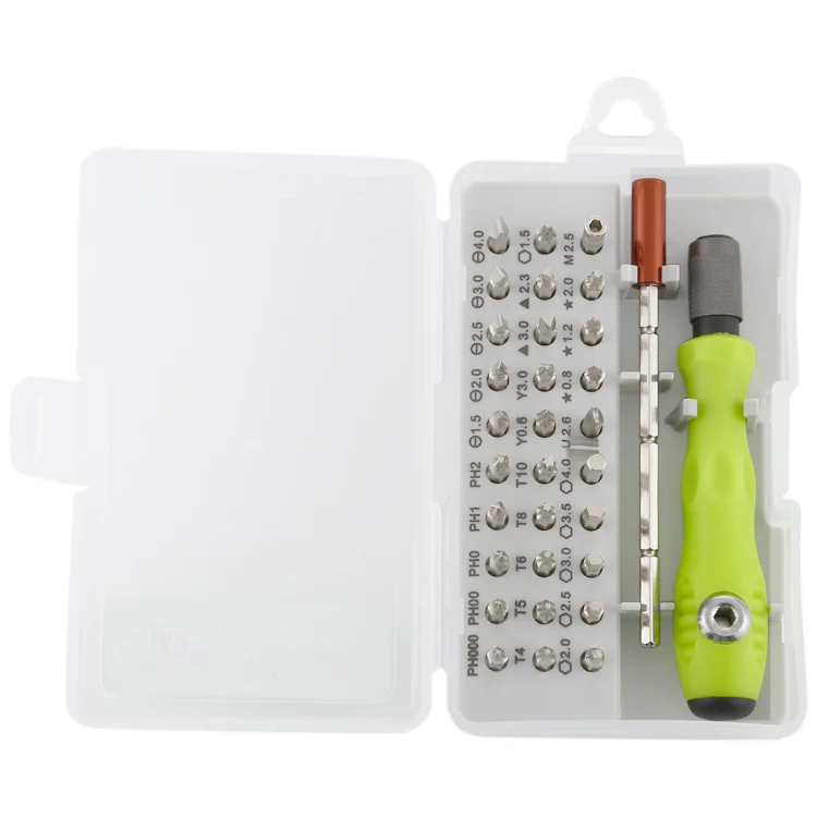 32-in-1 CRV Steel Mobile Phone Disassembly Repair Tool Multi-function Combination Screwdriver Set(Gray Green) - Image 3