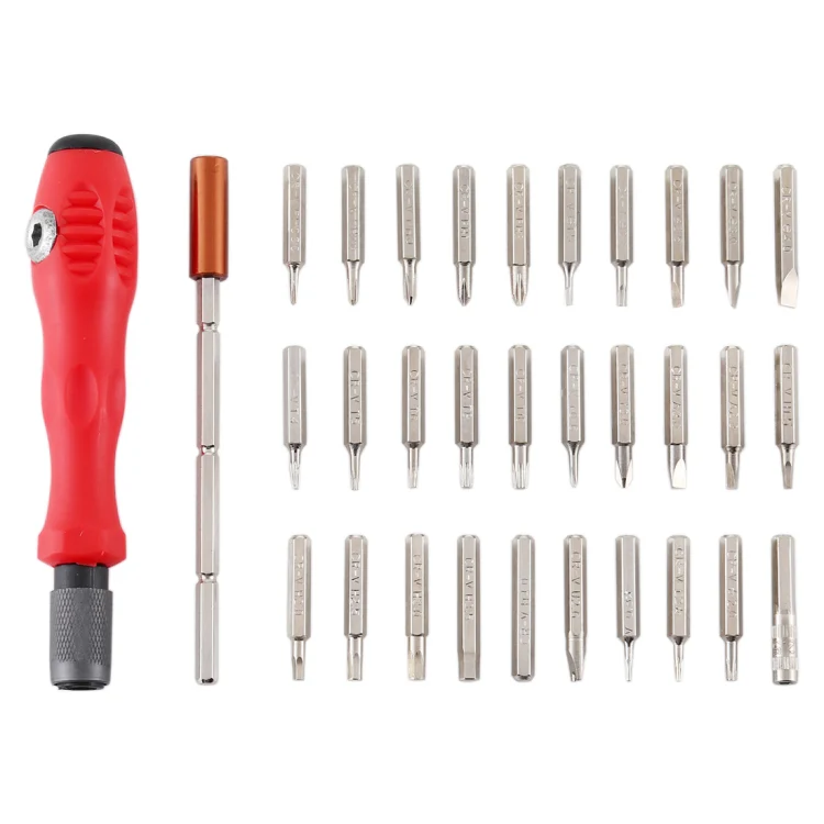 32-in-1 CRV Steel Mobile Phone Disassembly Repair Tool Multi-function Combination Screwdriver Set(Red) - Image 2