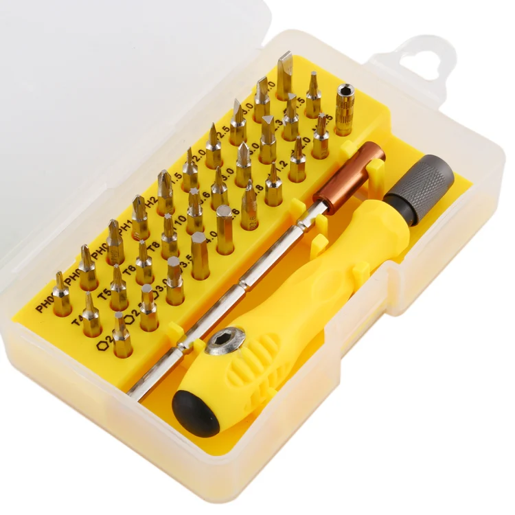 32-in-1 CRV Steel Mobile Phone Disassembly Repair Tool Multi-function Combination Screwdriver Set(Yellow) - Image 4