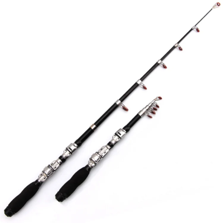 32cm Portable Telescopic Sea Fishing Rod Mini Fishing Pole, Extended Length : 1.5m, Black Clip Reel Seat - Image 2