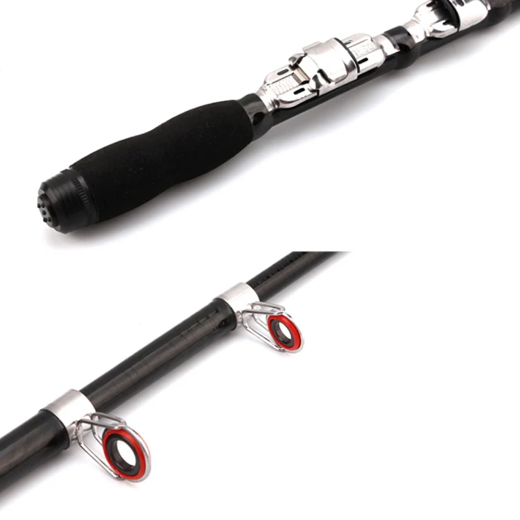 32cm Portable Telescopic Sea Fishing Rod Mini Fishing Pole, Extended Length : 1.5m, Black Clip Reel Seat - Image 3