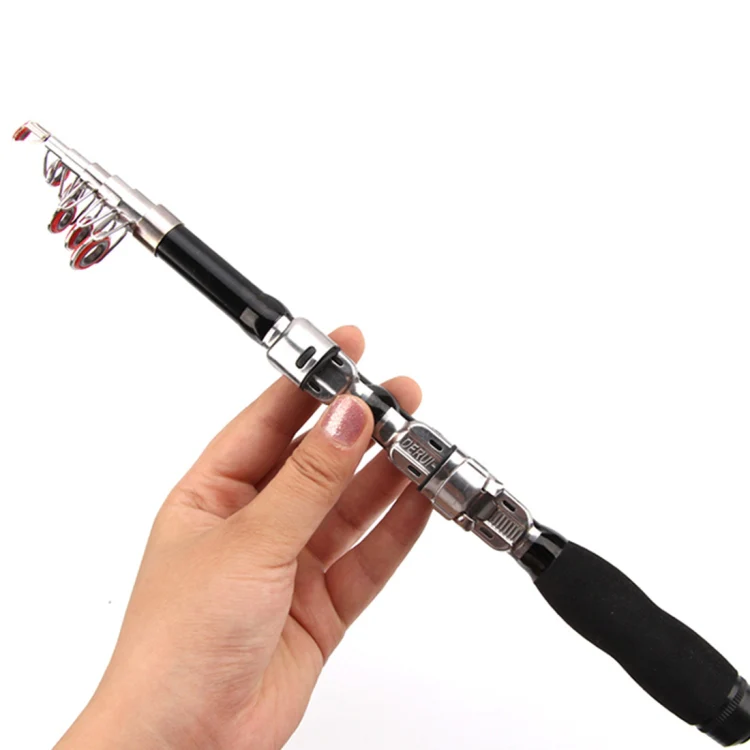 32cm Portable Telescopic Sea Fishing Rod Mini Fishing Pole, Extended Length : 1.5m, Black Clip Reel Seat - Image 5