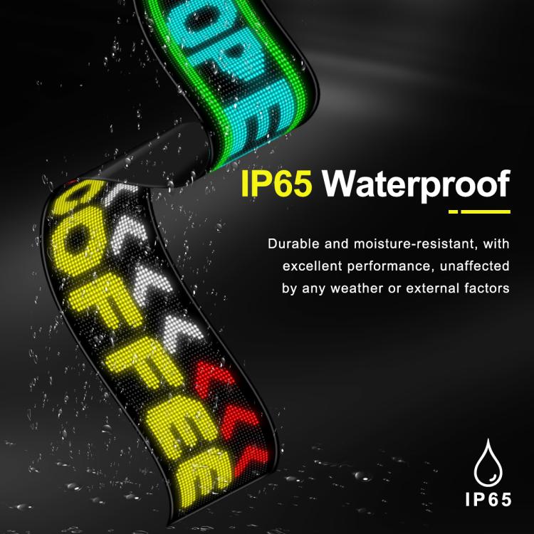 32x128 Pixels Dual Row Ultra-Thin LED Flexible Advertising Matrix Display Screen, Size: 98 x 28cm(EU Plug) - Image 6