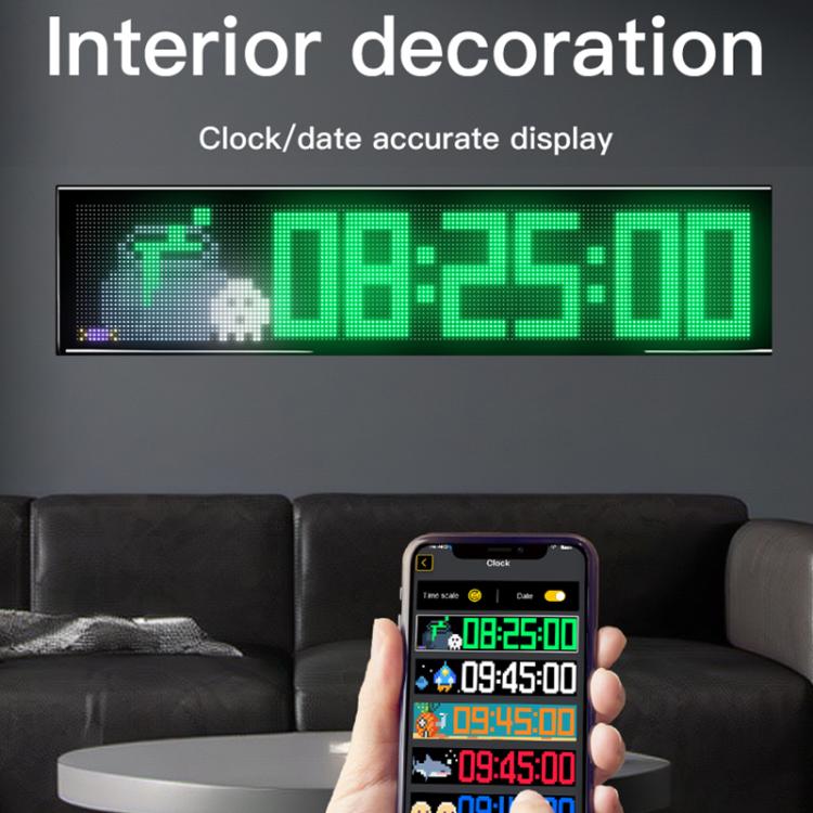 32x160 Pixels Double Row Ultra-Thin Waterproof LED Flexible Advertising Matrix Display Screen(EU Plug) - Image 9