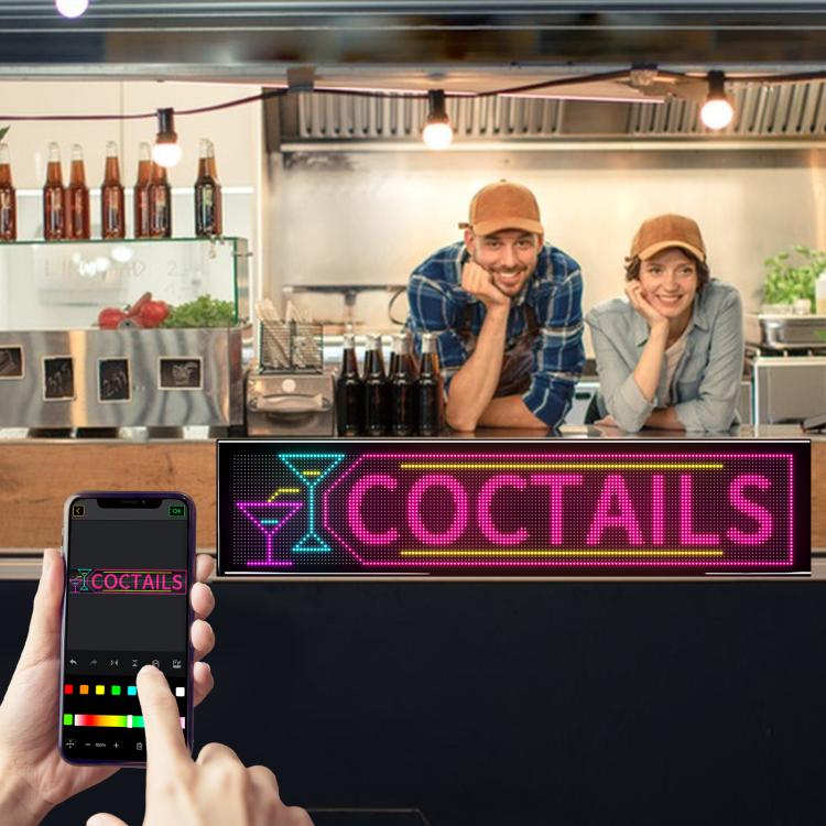 32x160 Pixels Double Row Ultra-Thin Waterproof LED Flexible Advertising Matrix Display Screen(UK Plug) - Image 12