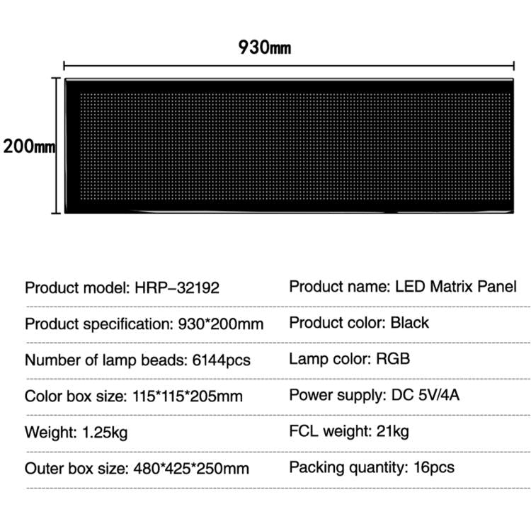 32x192 Pixels Double Row Ultra-Thin Waterproof LED Flexible Advertising Matrix Display Screen(EU Plug) - Image 16
