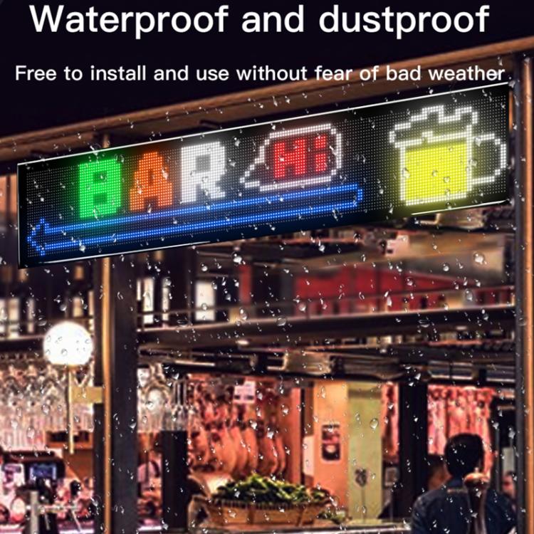 32x192 Pixels Double Row Ultra-Thin Waterproof LED Flexible Advertising Matrix Display Screen(UK Plug) - Image 7