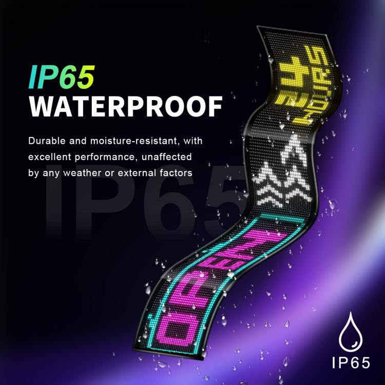 32x192 Pixels Dual Row Ultra-Thin LED Flexible Advertising Matrix Display Screen, Size: 145 x 28cm(EU Plug) - Image 6
