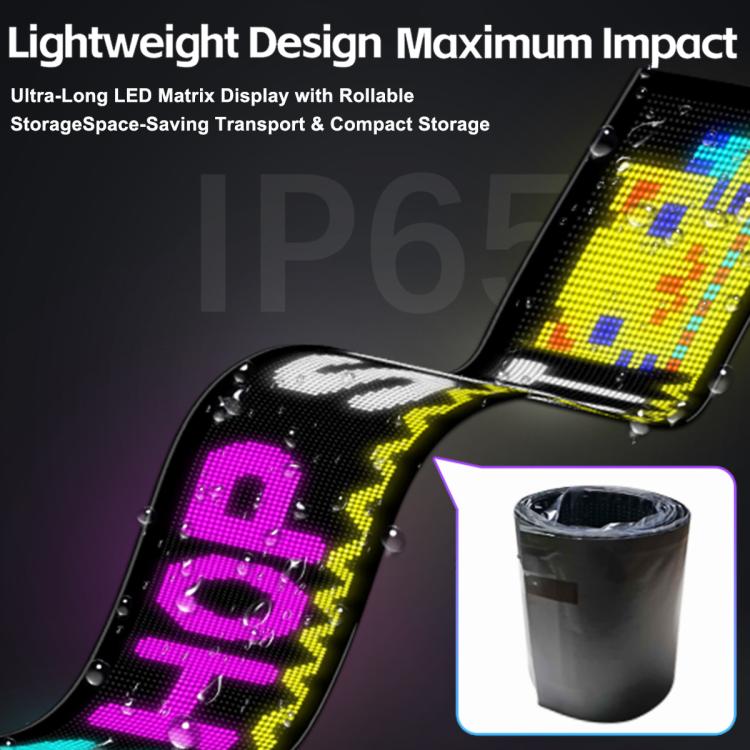 32x384 Pixels Dual Row Ultra-Thin LED Flexible Advertising Matrix Display Screen, Size: 287 x 29.4cm(UK Plug) - Image 5