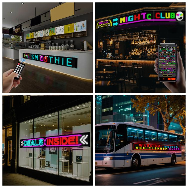 32x384 Pixels Dual Row Ultra-Thin LED Flexible Advertising Matrix Display Screen, Size: 287 x 29.4cm(US Plug) - Image 7