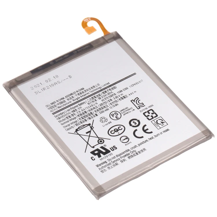 3300mAh EB-BA750ABU Li-ion Battery Replacement for Samsung Galaxy A7 2018 SM-A750/A10 SM-A105/A8S SM-G8870/M10 SM-M105 - Image 2