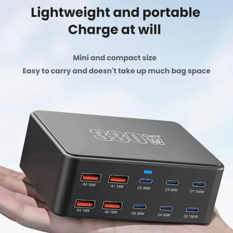 330W GaN Super Fast Charging Multi-Port Charger(EU Plug) - Image 4