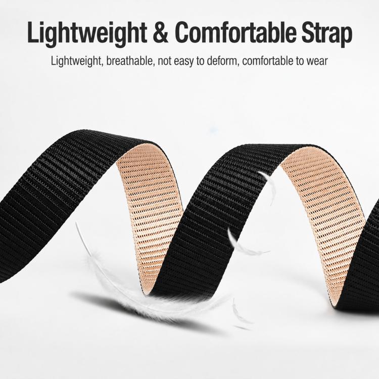 360 Degree Rotating Pin Buckle Belt Men Casual Nylon Alloy Belt, Length: 105cm(Army Green Khaki) - Image 5