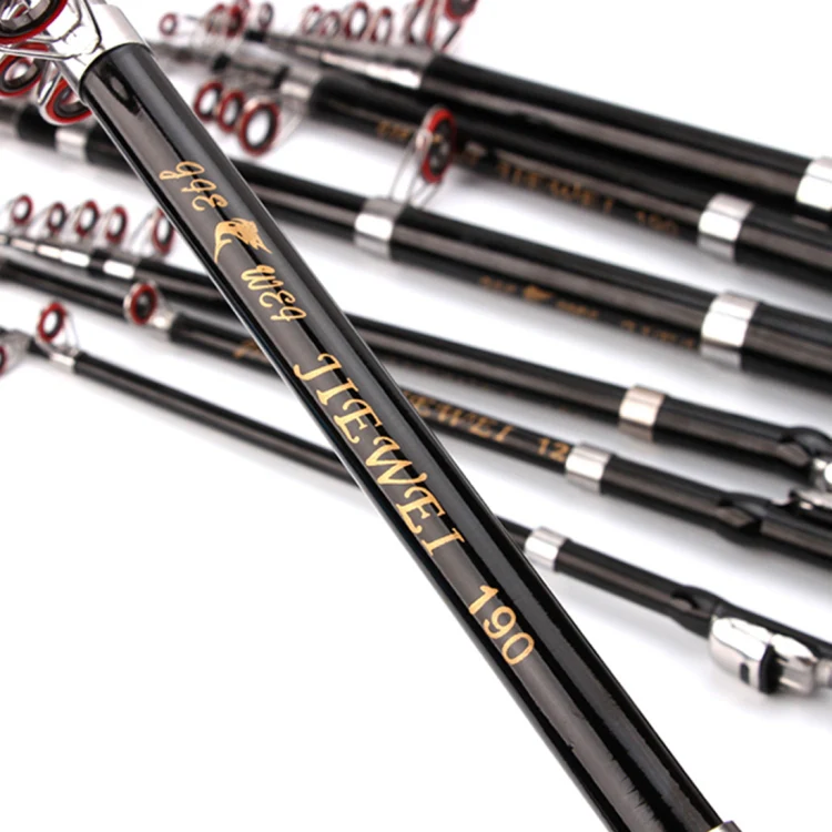 36cm Portable Telescopic Sea Fishing Rod Mini Fishing Pole, Extended Length : 2.1m, Black Clip Reel Seat - Image 4