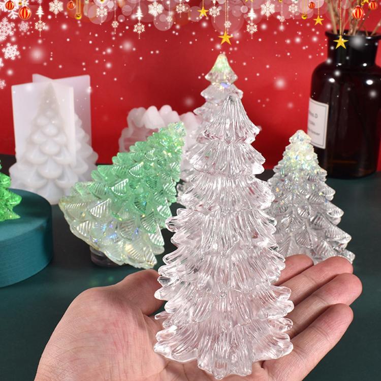 3D Christmas Tree Candle Mold Silicone Pine Tree Resin Mold for Epoxy Casting(02) - Image 5