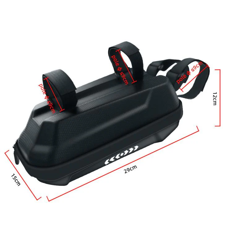 3L Waterproof Electric Scooter Handlebar Bag EVA Hard Shell Front Hanging Storage Pack for Bicycles(Black) - Image 8