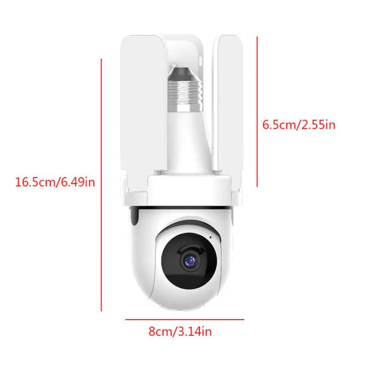 3MP HD Smart Three-Blade Fan Light Bulb Style Wireless WiFi Surveillance Camera, Specification:5.0GHz(White) - Image 2
