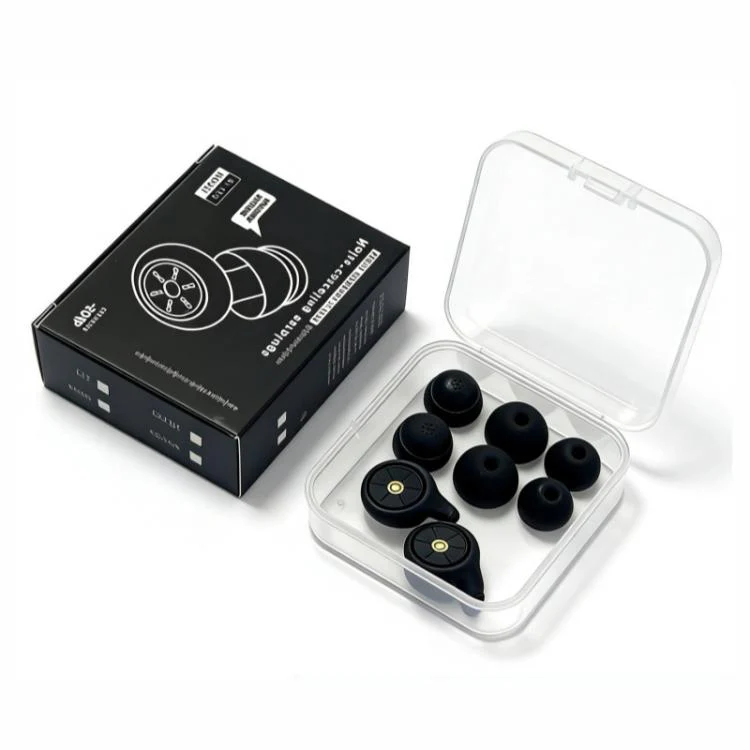3pairs /Box Noise Reduction Sleep Filter Ring Earplugs(Black) - Image 11