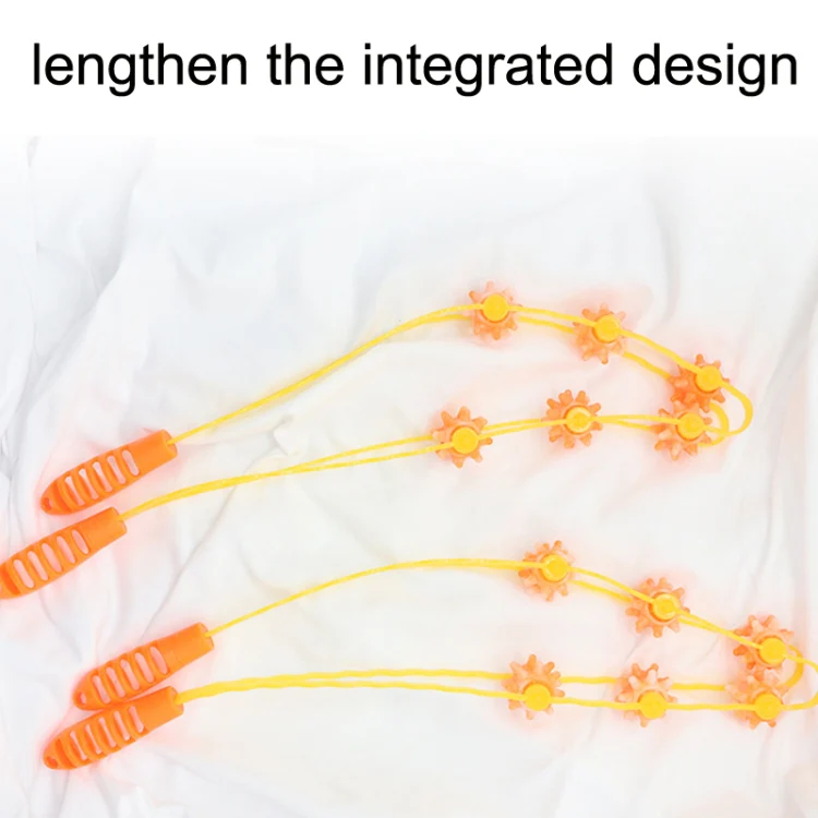 3PCS Plastic Back Puller Shoulder Waist Back Manual Roller Massager, Style: Two Wheels (Yellow) - Image 5