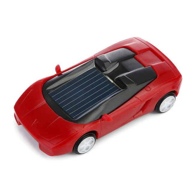 3PCS Solar Toys Car Powered Mini Car Racer Toy For Kids(Red)