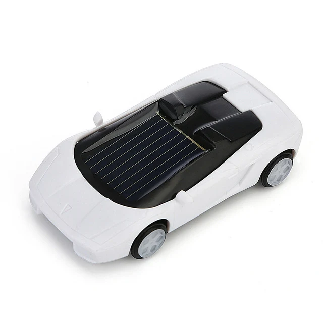 3PCS Solar Toys Car Powered Mini Car Racer Toy For Kids(White)