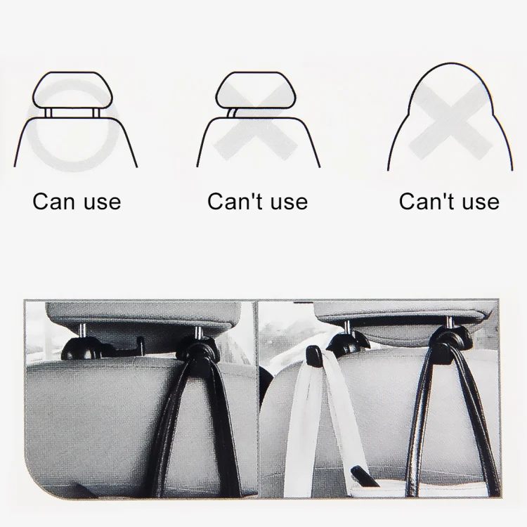 3R-2112 2 PCS Car Seat Back Convenient Hooks Bags Hanger Holder, Random Color Delivery - Image 7