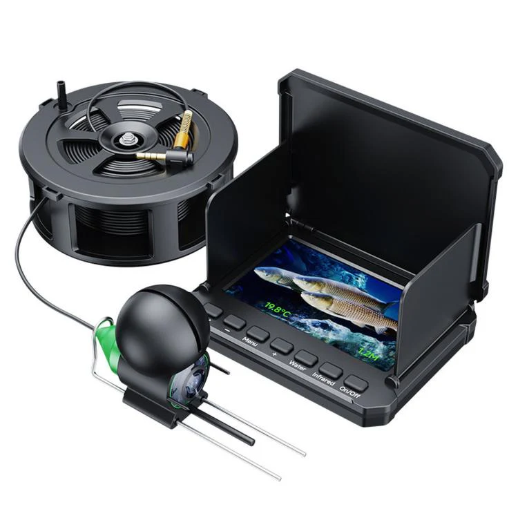 4.3 inch Fully Waterproof Screen + Fish Finder With Temperature & Depth Sensors HD Visual Underwater Fishing Probe, Length: 30m - Image 2
