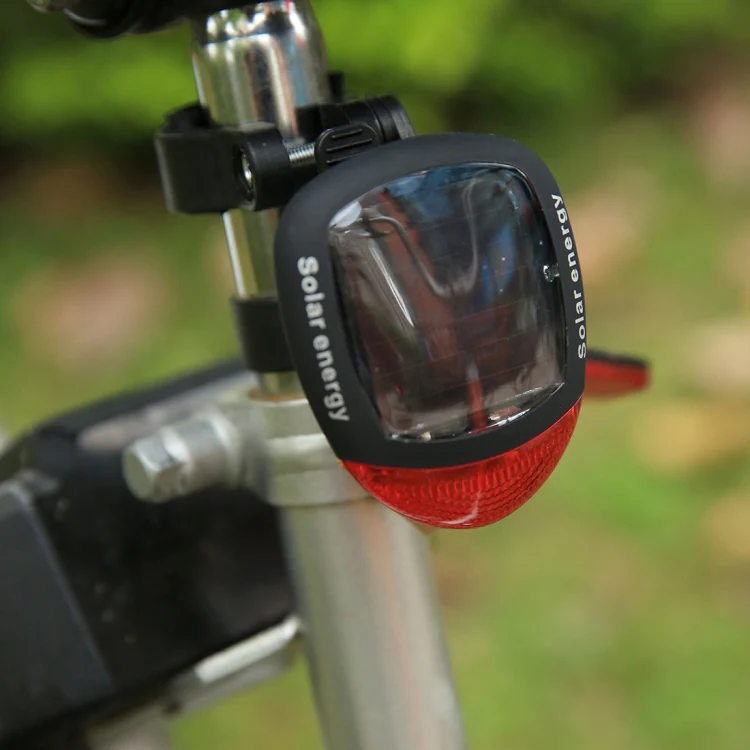 4 Flash Mode Available Solar Energy Rechargeable Bicycle Tail Light with 2 Red LED - Image 9