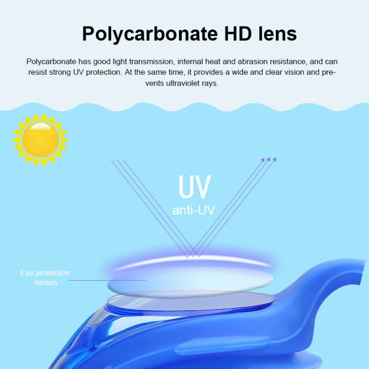 4 in 1 Cartoon Little Crab Waterproof and Anti-fog Silicone Swimming Goggles + Printed Pattern Swimming Cap + Nose Clip Earplugs + Storage Bag Swimming Equipment Set for Children(Blue Crab) - Image 6