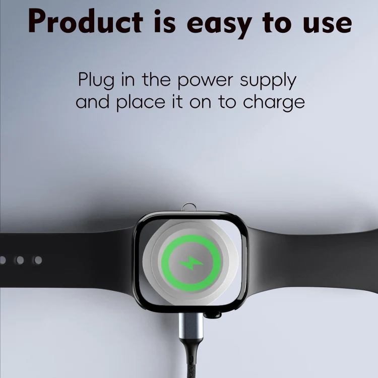 4 in 1 Portable Smart Watch Magnetic Wireless Charger(Black) - Image 10