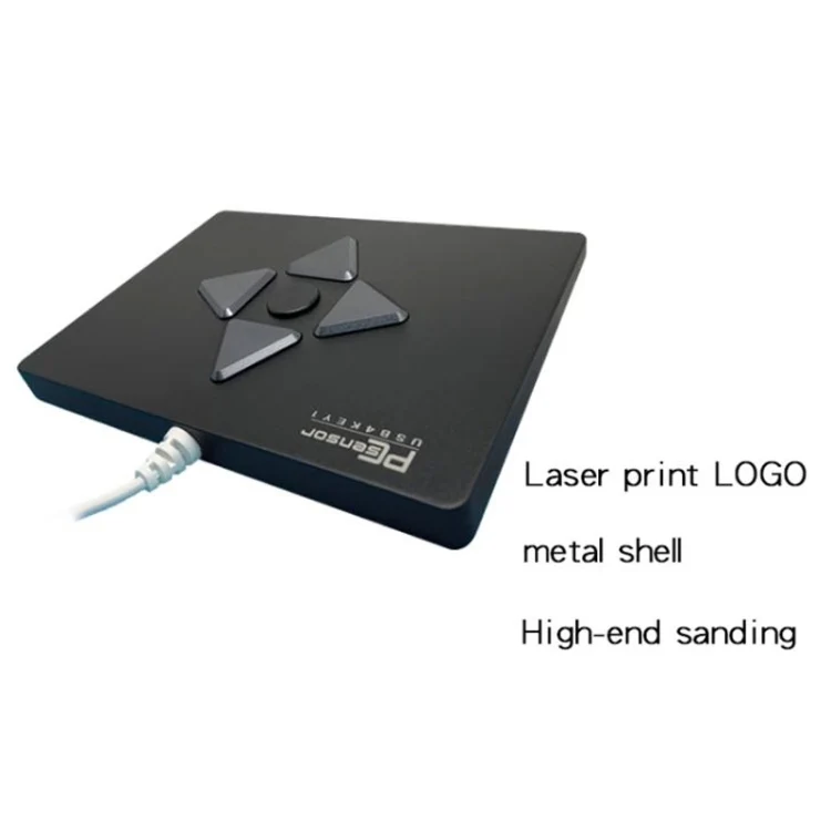 4 Keys Medical Equipment Testing Custom One-key Combo Shortcut Keyboard, Cable Length: 1.5m(Black) - Image 3